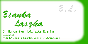 bianka laszka business card